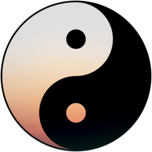 Yin Yang symbol, with subtle colors.